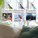 Henkilökohtainen urheilu sanomalehti valokuva akryyli avaimenperä joukkueen nimi numero ja tupsu syntymäpäivä joukkue lahja urheilun ystäville pelaajat