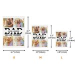 Personalised 4 Dad Photos Collage Building Brick Puzzles with Name and Text Father's Day Birthday Gift for Dad Grandpa