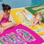 Personalisierte Multicolor Floral Name Oversized schnell trocknen Strand Handtuch Sommer Urlaub Strand Party Geburtstag Geschenk für Frauen