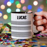 Henkilökohtainen piilotettu viesti Fuck This Shit 11 oz keraaminen kahvimuki, jossa on nimi Hauska syntymäpäivä toimistolahja ystäville kollegoille