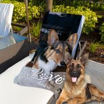 Asciugamano da spiaggia orizzontale personalizzato con foto e nome cane e gatto regalo perfetto per l'estate per amanti dei animali
