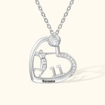 Collana personalizzata con ciondolo a forma di cuore a tema pallavolo nome e numero regalo di compleanno e per appassionati di sport