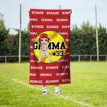 Personalized Cartoon Character Baseball Softball Quick Dry Oversized Soft Beach Towel with Name Travel Vacation Favor Birthday Gift for Sports Lover