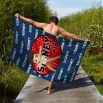 Personalized Cartoon Character Baseball Softball Quick Dry Oversized Soft Beach Towel with Name Travel Vacation Favor Birthday Gift for Sports Lover