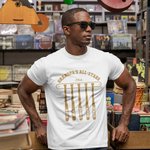 Personalised Baseball Bat Team Grandpa's All Stars 100% Cotton Soft Men's T-shirt with 1-10 Names and Year Father's Day Birthday Team Gift for Grandpa Dad