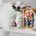 Personalized Floral Bestie Back View Design Heart-Shaped Acrylic Plaque with Name and Text Desk Decor Birthday Gift for Sister Friend