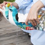 Serviette de Plage Personnalisée avec Personnage de Dessin Animé et Nom Thème Océan Cadeau Voyage Anniversaire Fête à la Plage pour Famille