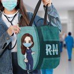 Sac à main personnalisé avec nom et titre Cadeau d'anniversaire de gratitude pour infirmière médecin personnel médical