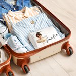 Personalizzato Carino 3D Cartoon Ballet Girl PU Leather Makeup Bag Pouch con nome Accessori da viaggio Concorso Regalo di compleanno per le donne Ragazze Ballerine