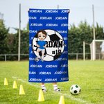 Personlig sportboll tecknad karaktär snabbtorkande överdimensionerad strandhandduk med namn resor semester väsentligheter födelsedagspresent för sportälskare