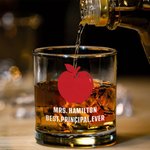 Personalized Pencil Wisdom Icon 10 oz Old Fashioned Rock Whiskey Glass with 1-3 Texts Back to School Teacher's Day Gift for Teachers Whiskey Lovers