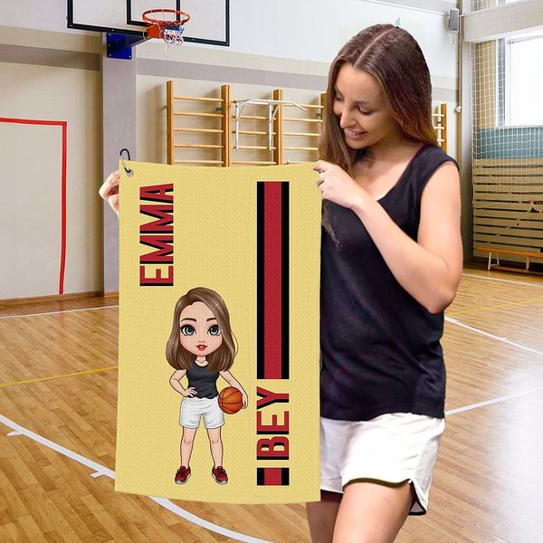 Toalla deportiva personalizada con nombre y monograma Juego de equipo Regalo de cumpleaños para los amantes del deporte