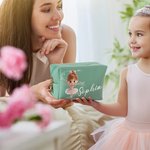 Personalizzato Carino 3D Cartoon Ballet Girl PU Leather Makeup Bag Pouch con nome Accessori da viaggio Concorso Regalo di compleanno per le donne Ragazze Ballerine