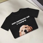 T-shirt 100% Coton Personnalisé avec Photo et Texte Cadeau Anniversaire Fête des Pères pour Papa Grand-père Amis