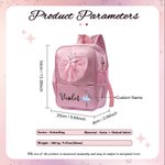 Personalisierte Bogen Ballettkleid Ballett Mädchen wasserdicht Kind Rucksack mit Namen zurück zu Schule Geburtstag Geschenk für Mädchen Ballerina Dance Lover