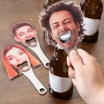 Personalized Funny Avatar Face Photo Bottle Opener with Magnet Fridge Decor Bar Party Wine Accessory Birthday Gift for Friend Drinking Enthusiast