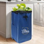 Gepersonaliseerde Monogram Duurzame Grote Vervangtas voor Winkelwagentje met Initiaal en Naam Winkel Kamperen Verjaardag Cadeau voor Familie