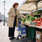 Gepersonaliseerde Monogram Duurzame Grote Vervangtas voor Winkelwagentje met Initiaal en Naam Winkel Kamperen Verjaardag Cadeau voor Familie