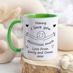 Tasse à café en céramique 11 oz avec texte Retraite Noël Anniversaire Cadeau pour Nanny