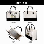 Personalized Cute Watercolor Elephant Large Canvas Tote Bag with Name Birthday Appreciation Gift for Elephant Lovers Family Friend