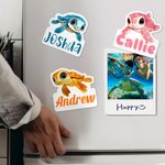 Personalisierte Cartoon Meeresschildkröte Kühlschrankmagnet mit Namen Home Decor Geburtstag Jahrestag Reise Geschenk für Familie Freunde