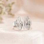 Personalized Retro Style Monogram Ring with 1-3 Initials Dainty Jewelry Mother's Day Anniversary Birthday Gift for Couple Women Friend
