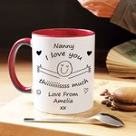 Tasse à café en céramique 11 oz avec texte Retraite Noël Anniversaire Cadeau pour Nanny
