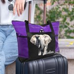 Personalisierte Aquarell oder Dschungel Elefant Design wasserdicht Mesh Tote Bag mit Namen Reisezubehör Geburtstag Geschenk für Frauen Elefantenliebhaber