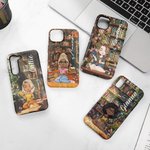 Personalized Butterfly Bookshelf Cartoon Reading Character Phone Case for iPhone or Samsung with Name Birthday Anniversary Gift for Family Friend