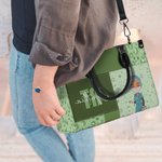 Personalizada Leopardo Imprimir Cartoon Médico Carácter PU Bolsa de cuero con el nombre de la enfermera de la semana de cumpleaños de regalo para el asistente médico de la enfermera médico