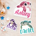 Personalisierte Cartoon Meeresschildkröte Kühlschrankmagnet mit Namen Home Decor Geburtstag Jahrestag Reise Geschenk für Familie Freunde