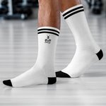 Personalized Hockey Silhouette Soft Unisex Mid-Calf Crew Sport Socks  with Name Game Day Birthday Gift for Hockey Lovers