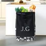 Gepersonaliseerde Monogram Duurzame Grote Vervangtas voor Winkelwagentje met Initiaal en Naam Winkel Kamperen Verjaardag Cadeau voor Familie