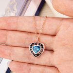 Personligt halsband med födelsestenar och text och år Graduate Jewelry Klass 2025 Celebration Graduation Gift for Friends Classmates