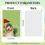 Personalized Cute Golf Pet Photo Super Absorbent Waffle Sport Towel with 1-5 Names and Hanging Clip Game Day Birthday Gift for Golf Players Pet Lovers