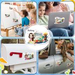 Personalizzato Cruise Era Cartoon Character Coconut Tree Fridge Magnet con nome Travel Summer Vacation Holiday Gift per gli amici di famiglia