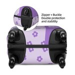 Personalized Flower Cartoon Travel Character Luggage Cover Fits 18-32 Inches Suitcase with Name Travel Accessories Birthday Gift for Family Friends