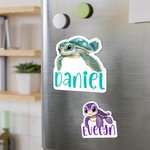 Personalisierte Cartoon Meeresschildkröte Kühlschrankmagnet mit Namen Home Decor Geburtstag Jahrestag Reise Geschenk für Familie Freunde