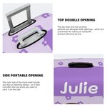 Personalized Flower Cartoon Travel Character Luggage Cover Fits 18-32 Inches Suitcase with Name Travel Accessories Birthday Gift for Family Friends