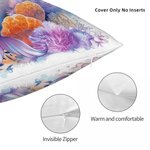 Gepersonaliseerd Fantasie Zeemeermin Zacht Kussenovertrek met Naam Kinderkamer Slaapkamer Decor Verjaardagscadeau voor Meisje Kinderen