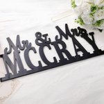 Personalized Mr & Mrs Name Sign with Last Name Party Desk Wedding Decor Gift for Newlyweds