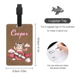 Personlig söt liten björn pilot akvarell bagagetagg med namn resetillbehör födelsedag julklapp för pojkar flickor