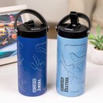 Personalized 2025 Racing Track Circuit 15 oz Stainless Steel Insulated Tumbler with Straw and Name Team Birthday Gift for Racing Lovers