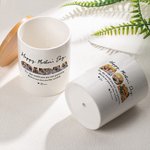 Gepersonaliseerd titelframe Foto's 1-12 Namen Keramische Plantenbak met Drainage en Bamboe Basis Verjaardag Moederdag Cadeau voor Mama Oma