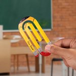 Personalised Pencil Notebook Jumbo Paperclip Acrylic Bookmark Clip Set of 3 with Surname Teacher's Day Appreciation Gift for Teachers Read Lovers