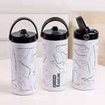 Personalized 2025 Racing Track Circuit 15 oz Stainless Steel Insulated Tumbler with Straw and Name Team Birthday Gift for Racing Lovers