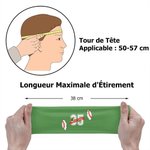 Bandeau Extensible Personnalisé avec Nom Numéro Design Balle de Sport Accessoire Anti-Sueur Cadeau Anniversaire pour Amateur de Sport