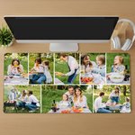 Personnalisé 8 Photos Collage Antidérapant Tapis de Souris Grande Taille Accessoire de Bureau Cadeau d'Anniversaire pour Etudiants Collègues Amis