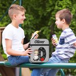 Personalized Cartoon Character Apple Pencil Initial Insulated Lunch Bag with Name Daily Travel Back to School Birthday Gift for Kids Students