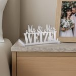 Personalized Mr & Mrs Name Sign with Last Name Party Desk Wedding Decor Gift for Newlyweds